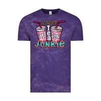 Cloud Purple loaded tea junkie Vintage Tee - CowhideDigitalArt