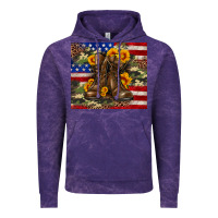 Cloud Purple Army USA lag leopard camouflage sunflower 20oz Vintage Hoodie - Neo Western