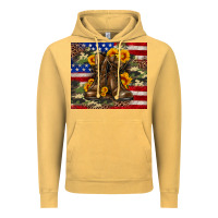Vintage Mustard Army USA lag leopard camouflage sunflower 20oz Vintage Hoodie - Neo Western