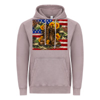 Vintage Zinc Army USA lag leopard camouflage sunflower 20oz Vintage Hoodie - Neo Western