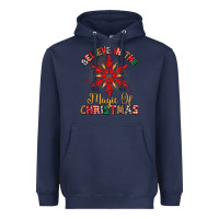 Navy believe in the magic of christmas Heavyweight Hoodie - MaliasSmallBusiness