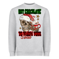 Heather Grey hot chocolate to warm your soul Heavyweight Sweatshirt - FaDigitalArtStudio