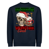 Navy hot chocolate to warm your soul Heavyweight Sweatshirt - FaDigitalArtStudio
