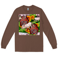 Chestnut Mama And Baby Pig Long Sleeve Tee - BundleAndBundleShop