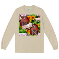 Mushroom Mama And Baby Pig Long Sleeve Tee - BundleAndBundleShop