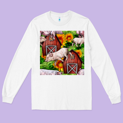 Mama And Baby Pig Long Sleeve Tee Designed By Bundleandbundleshop