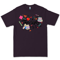Plum teacher heart Premium Tee - MaliasSmallBusiness