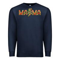 Navy Mama Christmas lightning bolt Premium Sweatshirt - NancyCooperArtShop