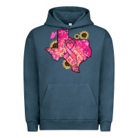 Pigment Midnight Navy Texas map Cancer Urban Hoodie - HowdyJamesFarm