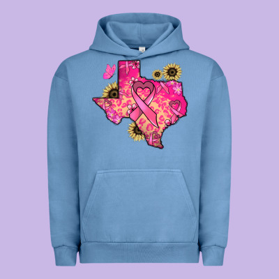 Texas Map Cancer Urban Hoodie Designed By Howdyjamesfarm