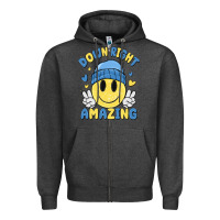 Charcoal Heather down right amazing Zipper Hoodie - MaliasSmallBusiness