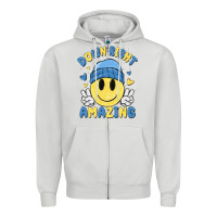 Dove Grey down right amazing Zipper Hoodie - MaliasSmallBusiness