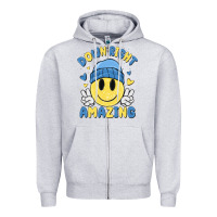 Heather Grey down right amazing Zipper Hoodie - MaliasSmallBusiness