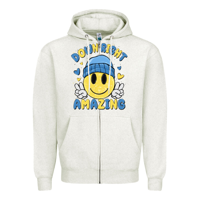 Down Right Amazing Zipper Hoodie by MaliasSmallBusiness | Teevron