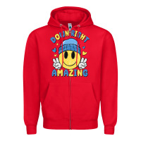 Red down right amazing Zipper Hoodie - MaliasSmallBusiness