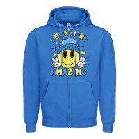 True Royal down right amazing Zipper Hoodie - MaliasSmallBusiness
