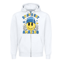 White down right amazing Zipper Hoodie - MaliasSmallBusiness