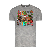 Cloud Rock Merry christmas horses Vintage Tee - FaDigitalArtStudio