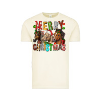 Vintage Arctic Merry christmas horses Vintage Tee - FaDigitalArtStudio