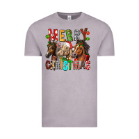 Vintage Zinc Merry christmas horses Vintage Tee - FaDigitalArtStudio