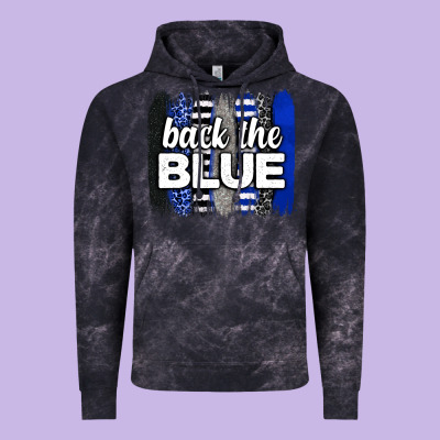 Back The Blue Brushstrokes Vintage Hoodie Designed By Neo Western