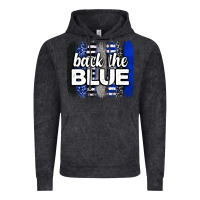 Vintage Black Back the blue brushstrokes Vintage Hoodie - Neo Western