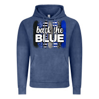 Vintage Denim Back the blue brushstrokes Vintage Hoodie - Neo Western