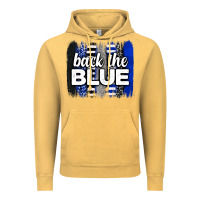 Vintage Mustard Back the blue brushstrokes Vintage Hoodie - Neo Western