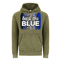 Vintage Olive Back the blue brushstrokes Vintage Hoodie - Neo Western