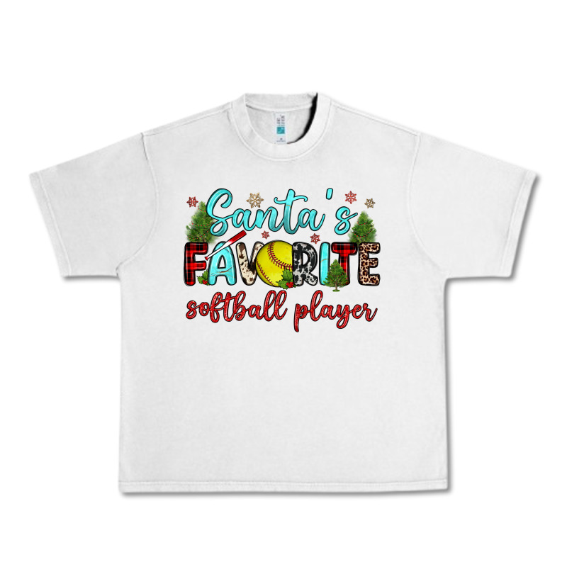 Santa S Favorite Softball Player Urban Heavy Tee by JahusDesignShop | Teevron