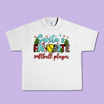 Santa S Favorite Softball Player Urban Heavy Tee Designed By Jahusdesignshop