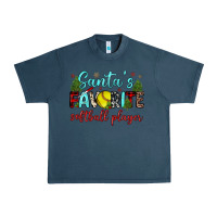 Midnight Navy santa s favorite softball player Urban Heavy Tee - JahusDesignShop