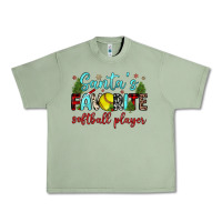 Oil Green santa s favorite softball player Urban Heavy Tee - JahusDesignShop