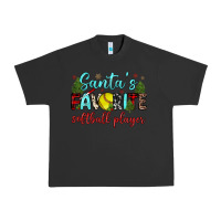 Pigment Black santa s favorite softball player Urban Heavy Tee - JahusDesignShop