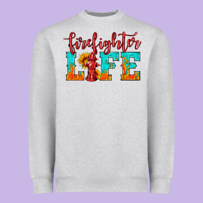 Firefighter Life Heavyweight Sweatshirt Designed By Hra Design Shop
