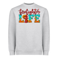 Heather Grey firefighter life Heavyweight Sweatshirt - HRA Design Shop