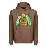 Chestnut pineapple rainbow Premium Hoodie - BarkalooDesign