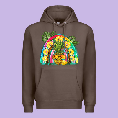 Pineapple Rainbow Premium Hoodie Designed By Barkaloodesign