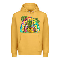 Mustard pineapple rainbow Premium Hoodie - BarkalooDesign