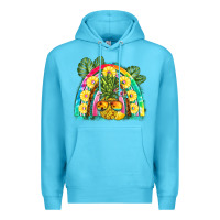 Ocean Blue pineapple rainbow Premium Hoodie - BarkalooDesign