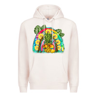 Pale Pink pineapple rainbow Premium Hoodie - BarkalooDesign