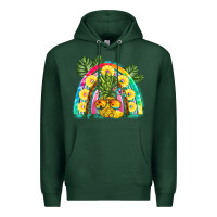 Sports Green pineapple rainbow Premium Hoodie - BarkalooDesign