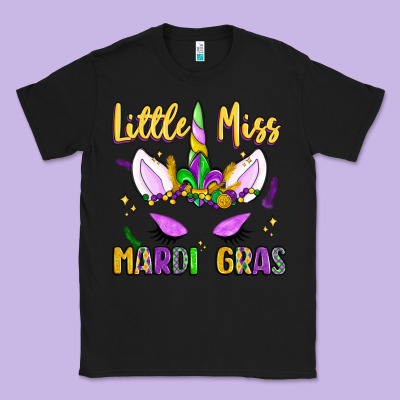 Little Miss Mardi Gras Classic Tee Designed By Lillyallendesigns