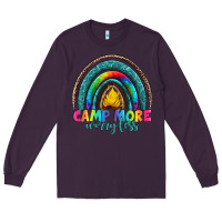 Plum camp more worry less Long Sleeve Tee - Artiststas