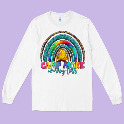 Camp More Worry Less Long Sleeve Tee Designed By Artiststas