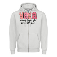 Dove Grey yaya in every season, she shines with grace Zipper Hoodie - MaliasSmallBusiness