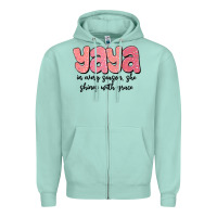 Seafoam yaya in every season, she shines with grace Zipper Hoodie - MaliasSmallBusiness