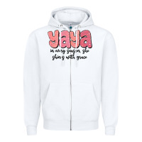 White yaya in every season, she shines with grace Zipper Hoodie - MaliasSmallBusiness