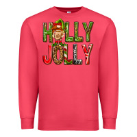 Cardinal Holly Jolly elf gnome Premium Sweatshirt - NancyCooperArtShop