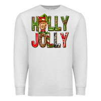 Oatmeal Heather Holly Jolly elf gnome Premium Sweatshirt - NancyCooperArtShop